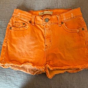 Orange Denim Shorts!